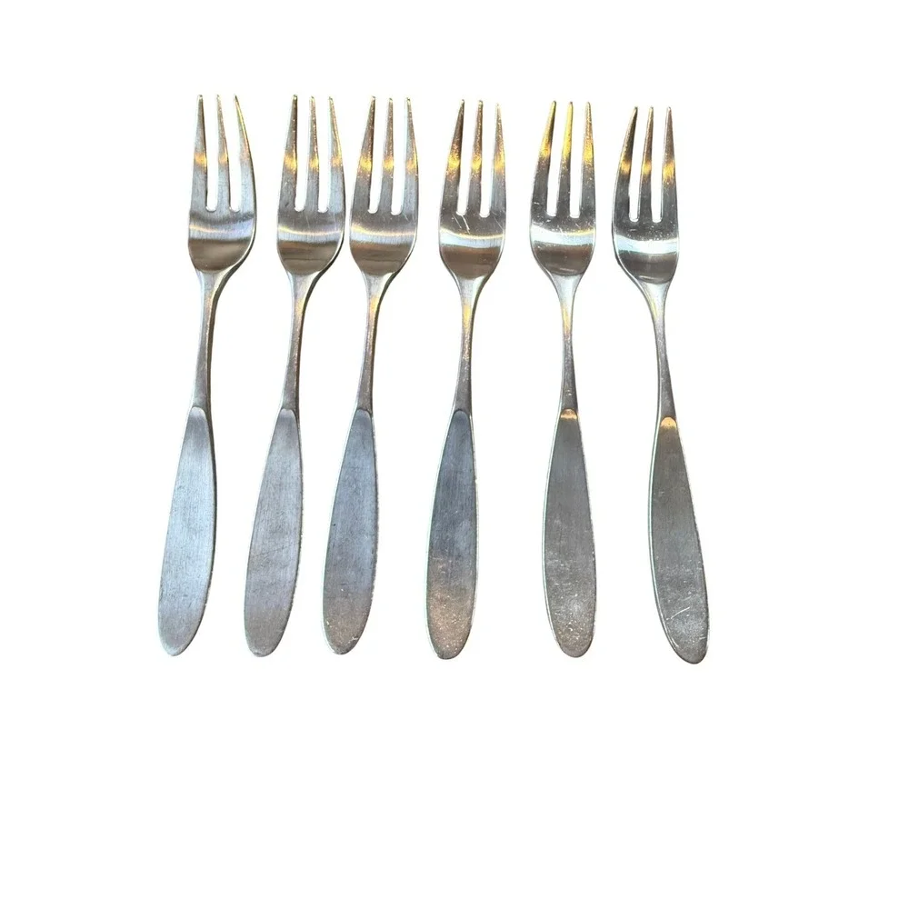 Lauffer Magnum 18/8 stainless FLATWARE Norway Japan 24Pc MCM spoon, knife, fork